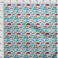 thumbnail image 4 of oneOone Cotton Jersey Medium Blue Fabric Truck Craft Projects Decor Fabric Printed By The Yard 58 Inch Wide, 4 of 5
