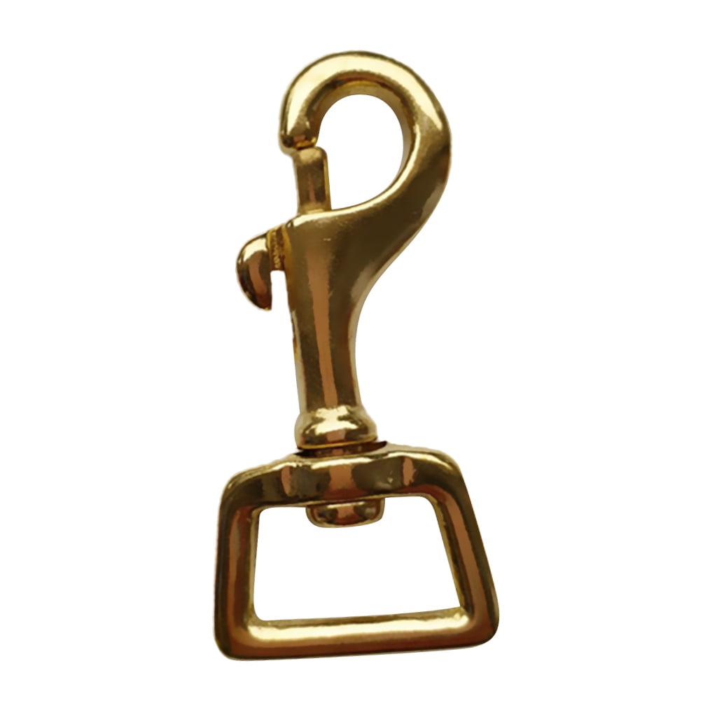 2xSolid Brass Square Swivel Trigger Clip Snap Hook Bag Lobster Clasp 12x57mm 