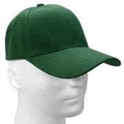 Falari Wholesale 12-Pack Baseball Cap Adjustable Size Plain Blank Solid Color Hunter Green
