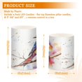 thumbnail image 3 of Electronic Candle Light Combination 3x5In, 3x4In Flameless Candle Plastic Festive Decoration Party Christmas Decoration Watercolor Beautiful Bird, 3 of 7