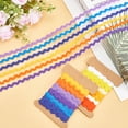 thumbnail image 4 of 1 Box 24 Yards 2 Styles Rick Rack Trim 1/4 inch(7.5mm) Wave Ribbon Sewing Bending Fringe Trim Woven Fabric Lace for DIY Sewing Crafts Clothes Dress Embellishment Gift Wrapping Party, 4 of 6