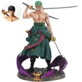 thumbnail image 3 of Figura de anime de One Piece Roronoa Zoro Luffy, estatua de anime de manga de tres cuchillos, figura de acción de PVC, modelo de colección, juguetes de Samurai Sanji, 3 of 5