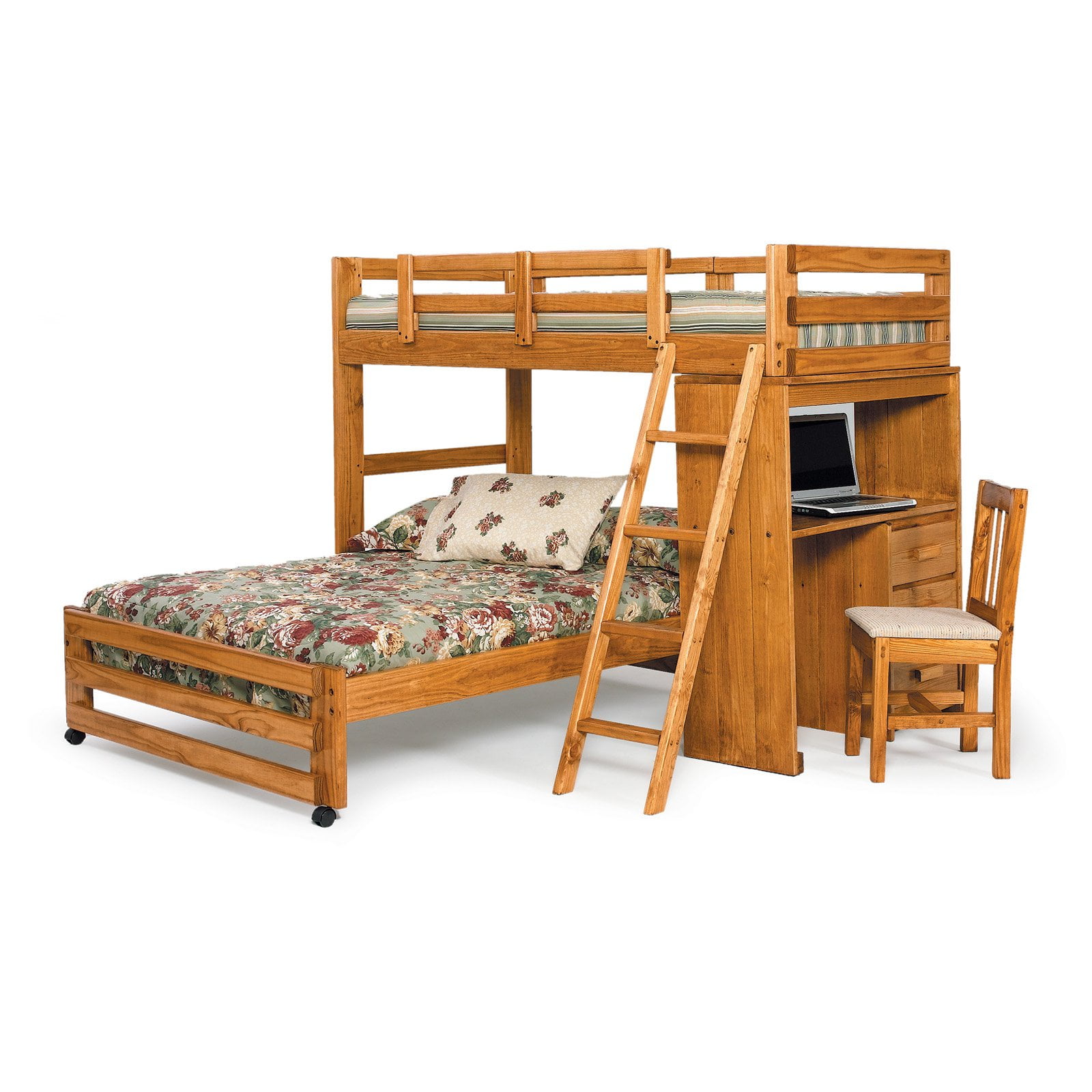 Woodcrest Heartland Twin Over Full Loft Bunk Bed Honey Com