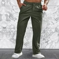 thumbnail image 2 of Men's Athletic Training Pants with Stretch Fabric for Fitness Running and Slim Fit Comfort Wear Work Pants for Men Solid Casual Outdoor Pants Straight Type Trousers, 2 of 3