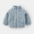 thumbnail image 2 of Diufon Toddler Fleece Warm Coat Infant Boys Girls Stand Collar Zip-up Jacket Long Sleeve Thickened Outwear, 2 of 5