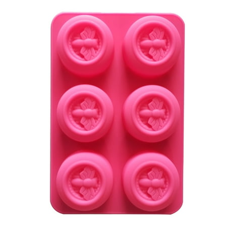 

3D Bee Silicone Soap Mold 6 Holes Clay Making DIY Cake Chocolate Decorating Fondant Baking Mould