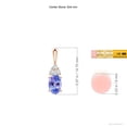 thumbnail image 5 of ANGARA Natural Oval Tanzanite Solitaire Pendant with Trio Diamond in 14K Rose Gold for Women (Size-6x4mm) | December Birthstone, Anniversary, Jewelry Gift for Women | Natural Tanzanite Necklace, 5 of 9