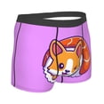 thumbnail image 4 of Uemuo Corgi In Sushi Roll Pattern Men's Boxer Briefs,Trunk Anti-Chafing,Comfortable, Durable, and Stylish Underwear-Small, 4 of 9