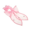 thumbnail image 5 of Unique Bargains 1 Pc Grace Rhinestones Bow Scrunchie Hair Elastic Band Pink, 5 of 5