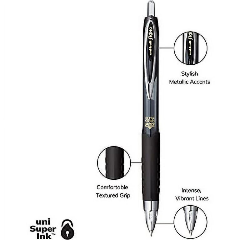 Wexford Black Retractable Gel Pens - 4 ct
