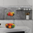 thumbnail image 3 of Fuleadture 2-Tier Countertop Fruit Basketswith Banana Holders in Kitchen for kitchen-Bronze, 3 of 6