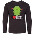 thumbnail image 3 of Inktastic I Love Frogs Long Sleeve Youth T-Shirt, 3 of 5