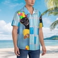 thumbnail image 5 of Bixox Men's Hawaiian Shirts Men's Prague Ratter Dog in Bathtub Print Short-Sleeve Shirt-Medium, 5 of 8