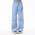 thumbnail image 6 of Tanming Barrel Sweatpants Plus Size Cargo Pants for Women Womens Wide Leg Pants Straight Leg Scrub Pants for Women Stretchy Work Pants Cargo Scrub Pants for Women, 6 of 7