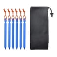 thumbnail image 1 of 6x Piquets de Tente Légers en Alliage d'Aluminium, Chevilles pour Camping, Randonnée, Backpacking Bleu, 1 of 6