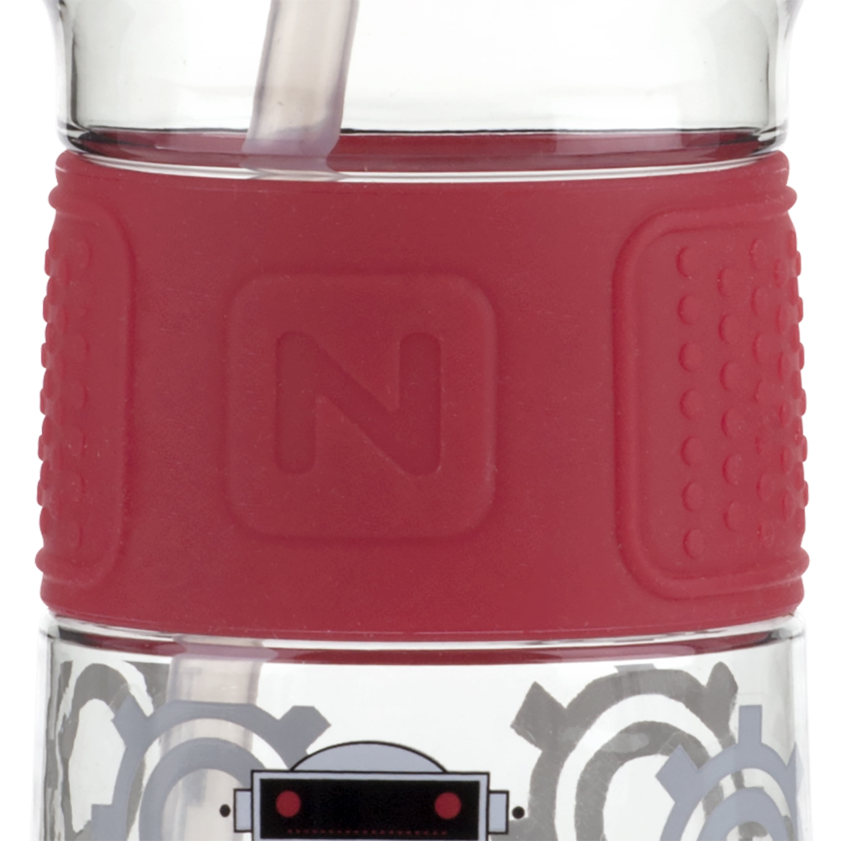 Nuby Thirsty Kids Flip-It Reflex Cup, 12 fl oz, Robots