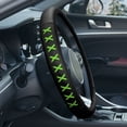 thumbnail image 2 of FH Group Genuine Leather Lace-Up Steering Wheel Cover - Green, 2 of 5