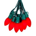 thumbnail image 1 of Novelty Lights 25 Feet LED C9 String Lights, Ceramic Red, 25 Bulbs with 12 Inch Spacing on Green Wire, Connect Up To 43 Strings Together, Shatterproof and Weather Resistant Removable Bulbs, 1 of 7