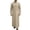 Khaki, variant on Mens Solid Arabic Thobe Traditional Middle Eastern Muslim Robe Long Sleeve Comfortable Daily Wear Ankle Length Black L