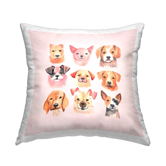 Stupell Industries Whimsy Dog Parade Decorative Printed Throw Pillow Design by Andrea Haase.