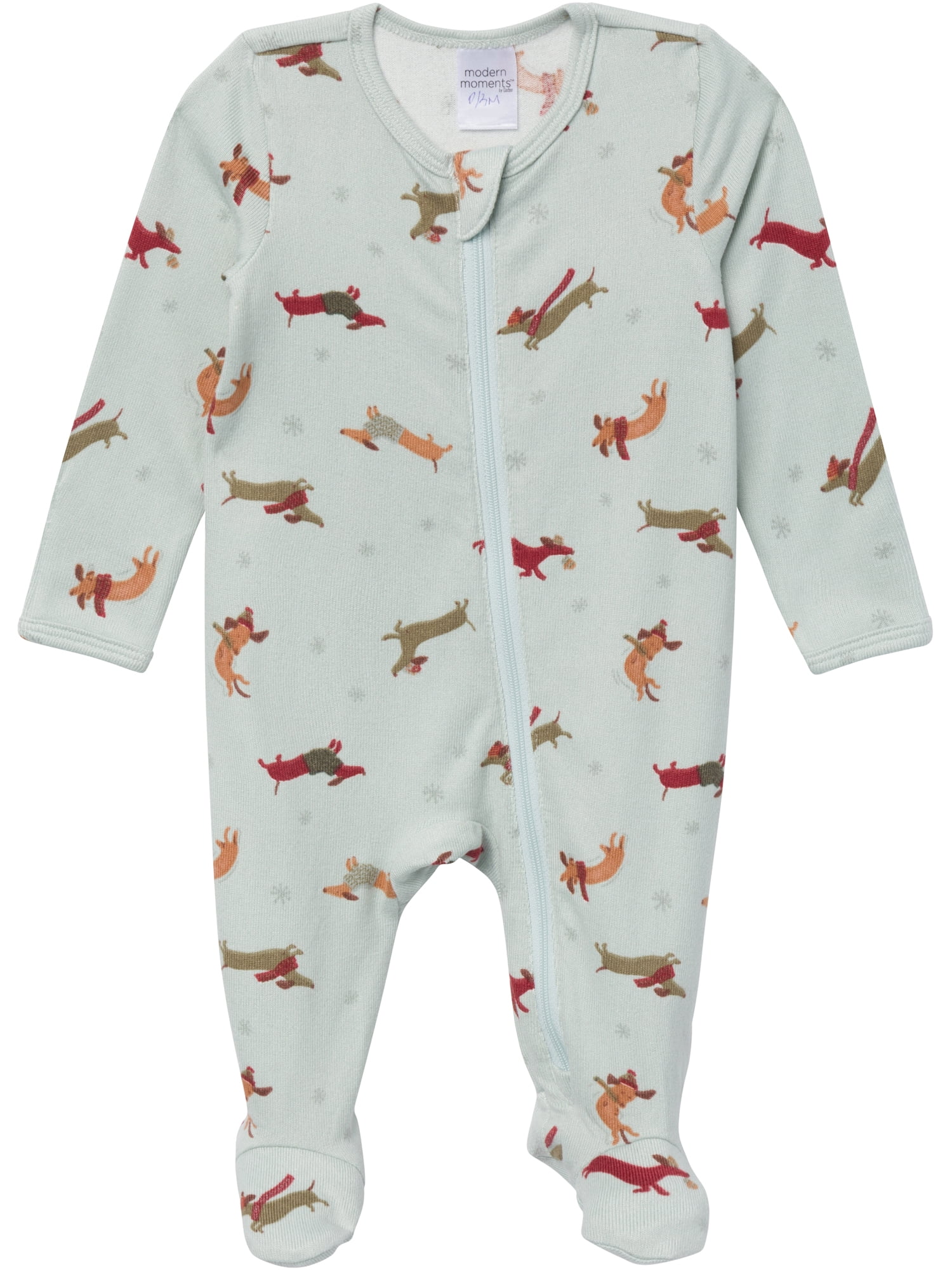 Modern Moments by Gerber Gender Neutral Sleep ´N Play Christmas Pajamas, 2-Pack, Sizes Newborn - 6/9 Months