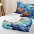 thumbnail image 4 of Erosebridal Marine Animal Dolphins Turtles Twin Quilt Set for Boys Girls,Sea Wildlife Twin Coverlet Set Teens, 4 of 7