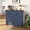 Blue, variant on Spaco Farmhouse Double Tilt Out Trash Cabinet for 20 Gallon Trash Cans, Free Standing Recycling Cabinet with Hideaway Drawer, Barn Door Style Laundry Sorter Cabinet for Bedroom, White