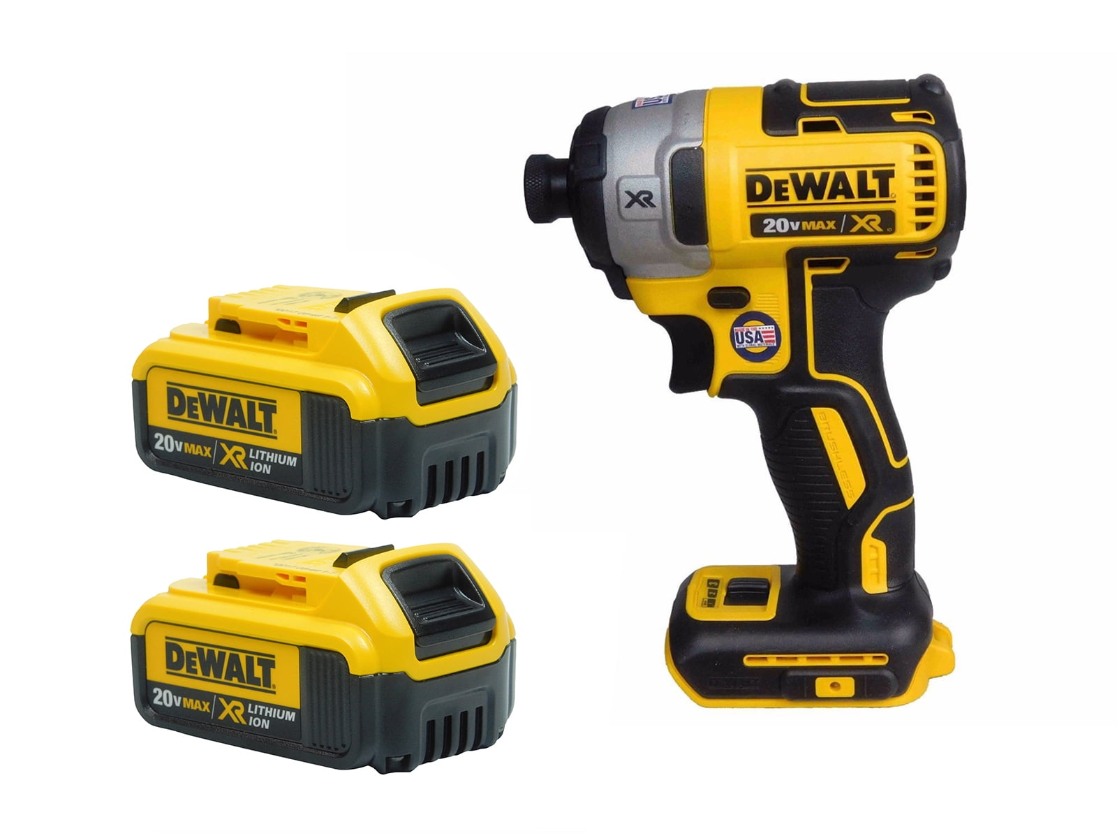Dewalt DCF887 20V 1/4" Impact Driver, 2 DCB204 20V 4.0AH Liion Battery
