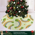 thumbnail image 6 of Coolnut St Patrick's Day Tree Skirt Home Decoration Large Round Shamrocks Christmas Tree Skirt for Holiday Party Home Christmas Day Ornaments,35.4", 6 of 6