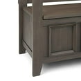 thumbnail image 4 of SIMPLIHOME Amherst SOLID WOOD 48 inch Wide Entryway Storage Bench with Safety Hinge, Multifunctional Transitional inFarmhouse Grey, 4 of 5