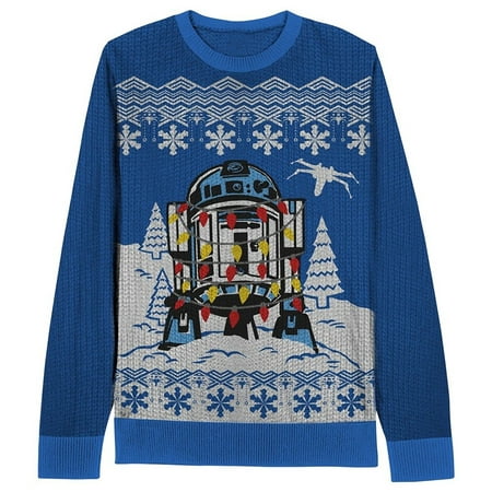 Star Wars Decorated R2D2 Youth Blue Ugly Christmas Sweater