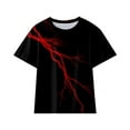 thumbnail image 1 of WEIYLL T-Shirts Garçons Cool Impression 3D Cadeau Tendance Drôle Manches Courtes Col Rond Rouge Tee Tops pour 6-7 Ans, 1 of 3