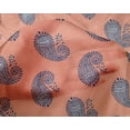 thumbnail image 4 of oneOone Silk Tabby Fabric Paisley Block Printed Fabric 1 Yard 42 Inch Wide, 4 of 4