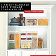 thumbnail image 3 of Airtight Food Storage Containers - Pantry Snacks Kitchen Container, Baking Supplies, 4LB Sugar & Flour Canister - 4 Pc Set All Same Size - Clear Plastic BPA-Free - Keeps Fresh & Dry, 3 of 4