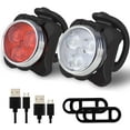 thumbnail image 1 of Rechargeable LED Bike Lights Set,4 Brightness Modes Bicycle Lights,USB Rechargeable IPX4 Water and Dirt proof Mountain Road Bike Front and Rear Light, 1 of 6