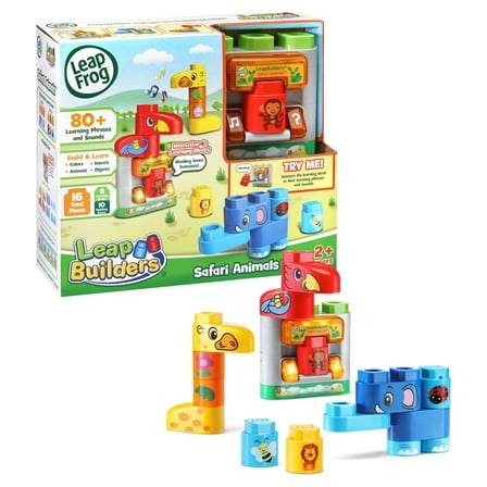 LeapFrog LeapBuilders Safari Animals Learning Blocks Toy for Kids