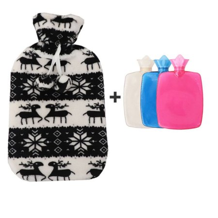 Heating High Quality Winter 2000ML Hot Water Bottle Hand Warmer Knitted Cover Bag Hot Water Bag 3
