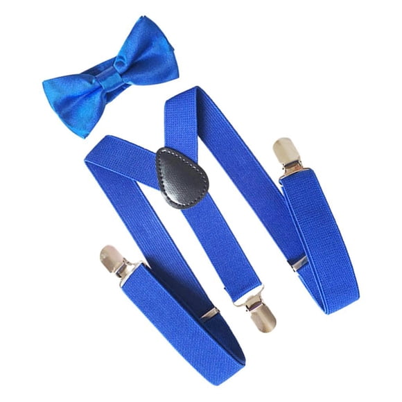 Tirantes tipo Y para hombre con pajarita, accesorios para ropa y pantalones Azul
