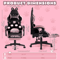 thumbnail image 2 of BOSSIN Pink Gaming Chair,Ergonomic Computer Chair for adult with Cat Paw Lumbar Cushion and Cat Ears, 2 of 7