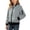 Gray, variant on Fancifize Bomber Rain Jackcet for Teens Girls Kids Windproof Full Zip Hiking Outdoor Climbing Raincoat Outerwear