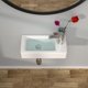 thumbnail image 2 of Lavabo de baño Kichae rectangular montado en la pared, 38 x 18 cm, cerámica, 2 of 7