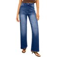 thumbnail image 3 of DOKOTOO Womens Wide Leg Jeans Stretchy Denim Pants Fashion Pants, 3 of 8