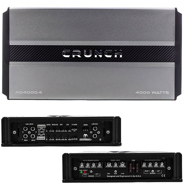 Crunch Power Drive PD4000.4 Bridgeable Amplifier (4,000 Watts Max