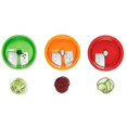 thumbnail image 5 of Cortador de verduras en espiral, cortador de verduras con 3 cuchillas, cortador en espiral de verduras, cortador en espiral manual para el hogar Rojo Verde, 5 of 5