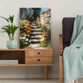 thumbnail image 5 of Secret Garden Wildflower Steps Canvas Print, Cottagecore Rustic Floral Painting, Elegant Above Bed Bedroom Decor, 5 of 8