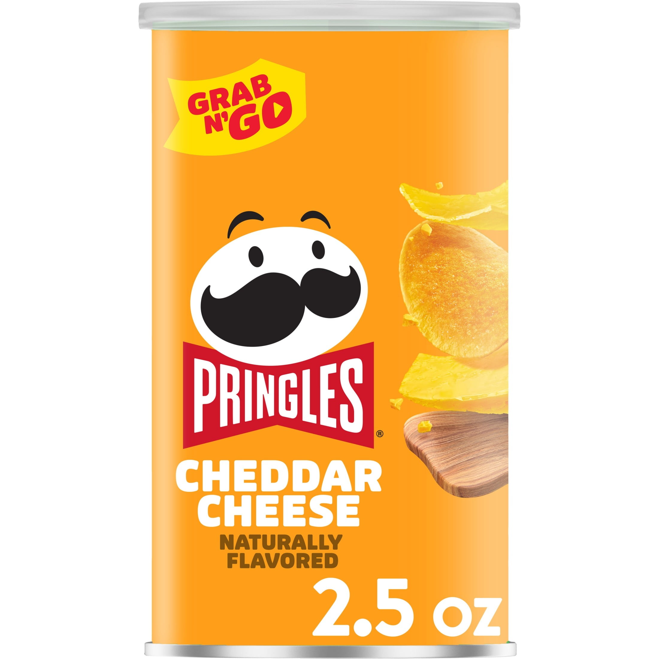 Pringles Cheddar Cheese Potato Crisps Chips, Lunch Snacks, 12 Count