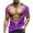 Purple, variant on WREESH Men's 3D Muscle Print T-Shirts Funny Round Neck Short Sleeve Fitness Wear Dark Gray