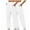 White, variant on 2PC Sweatpants for Women Fashion Joggers Sports Pants Casual Solid Color Elastic Waist Pants Loose Home Sweatpants