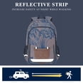 thumbnail image 5 of FORMRS Unisex School Backpack 17" Student Travel Bag with Laptop Compartment, Pink Leaves, 5 of 7