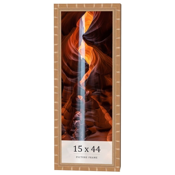 15x44 Frame Gold Real Wood Picture Frame Width 1.5 inches | Interior Frame Depth 0.5 inches |